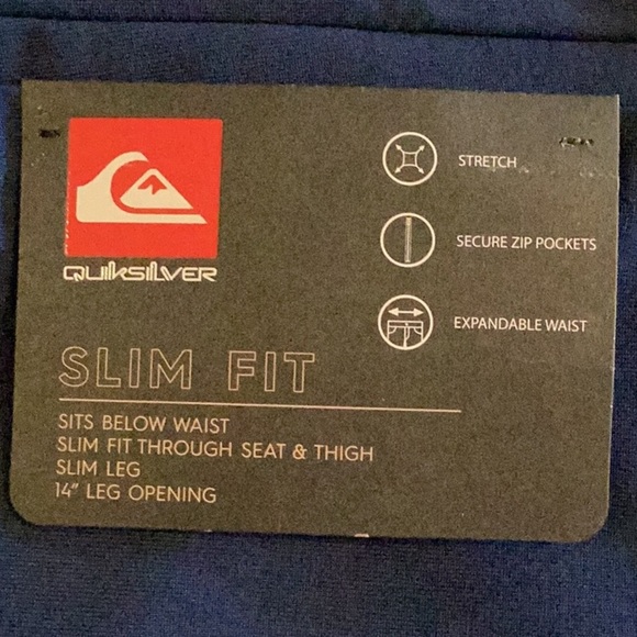 Quiksilver navy blue Slim Fit Pants. Men’s size 38x30. ❗️NEW❗️ - Picture 4 of 16